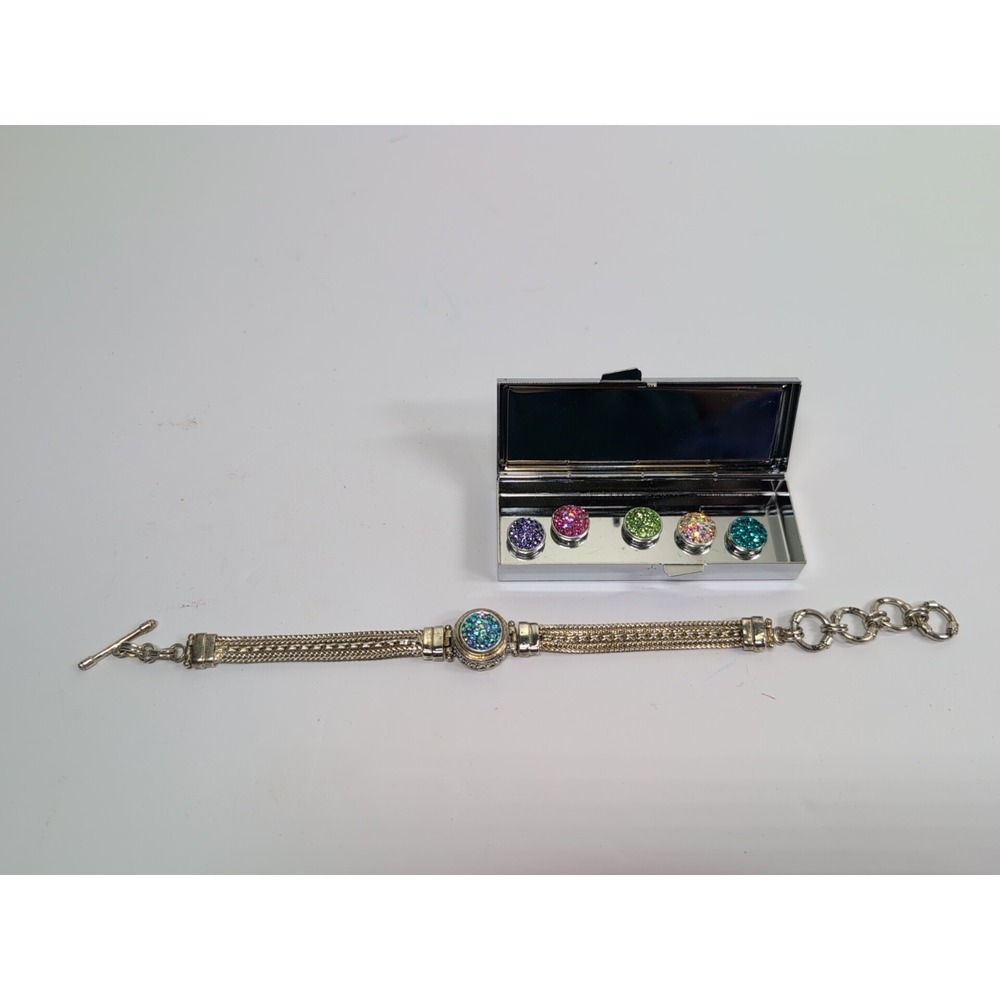 Lottie Dottie Silver Plated Bracelet With 6 Inserts & Storage Case